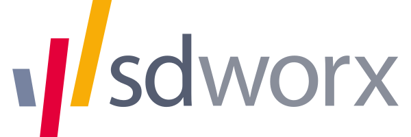 SD Worx logo grayscale
